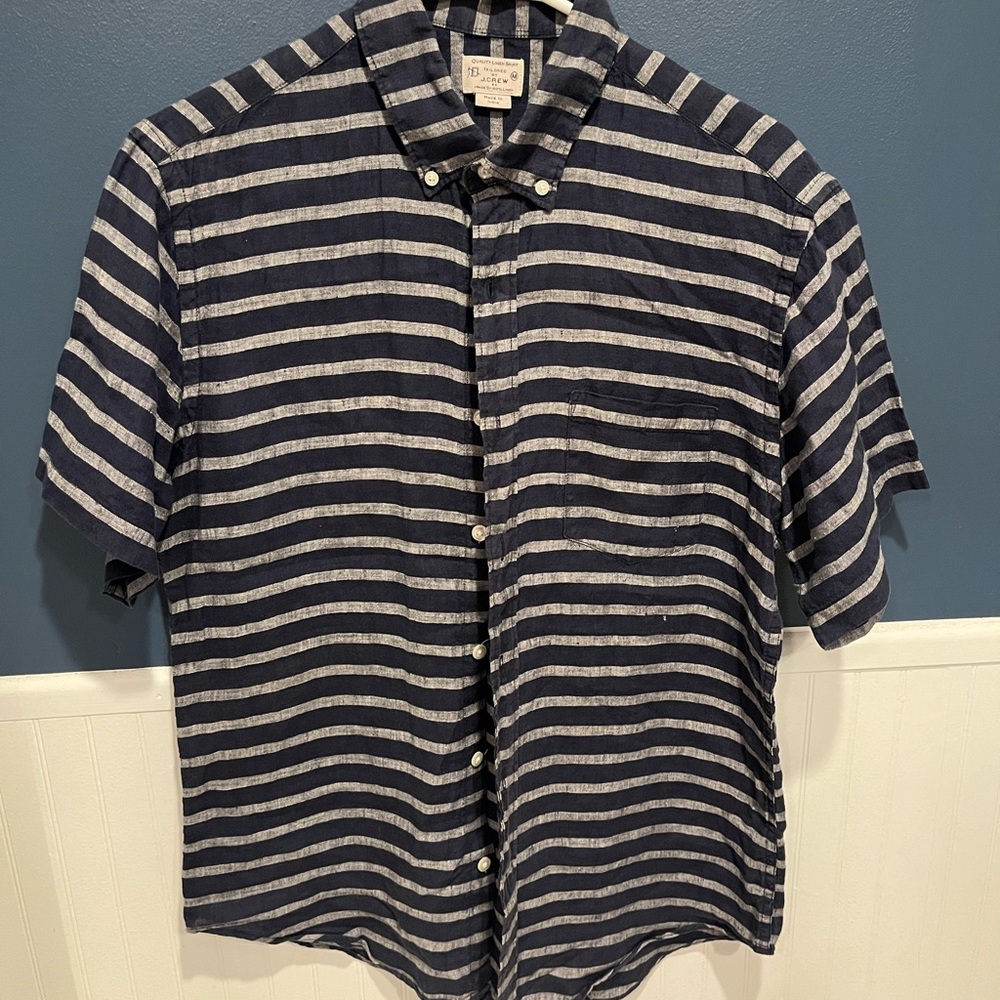 J Crew Linen Button Down